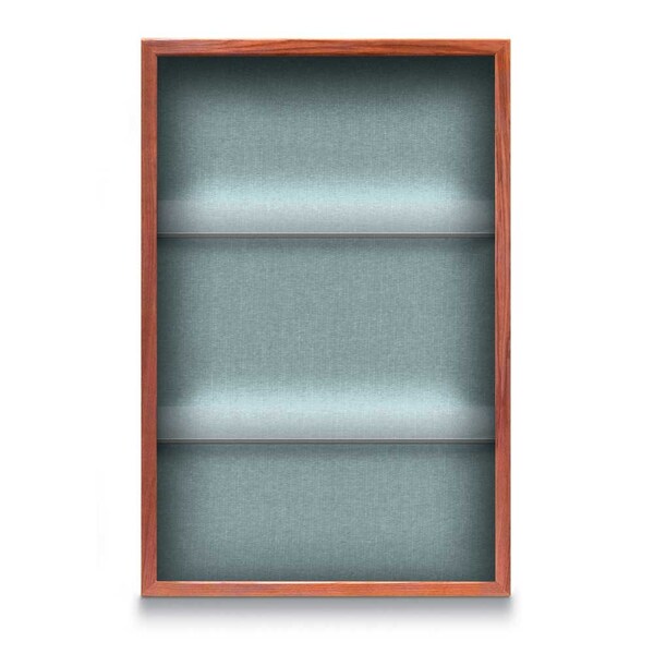 United Visual Products Outdoor Enclosed Combo Board, 48"x36", Satin Frame/Blue & Cloud UVCB4836OD-BLUE-CLOUD - main